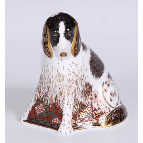 772 - Royal Crown Derby Collectors Guild Exclusive paperweights, Sugar, Molly, Puppy, Scruff and Spice, al... 