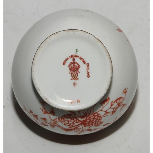 622 - A Royal Crown Derby 6299 pattern miniature toy fish kettle, 7cm wide, printed marks; other miniature... 