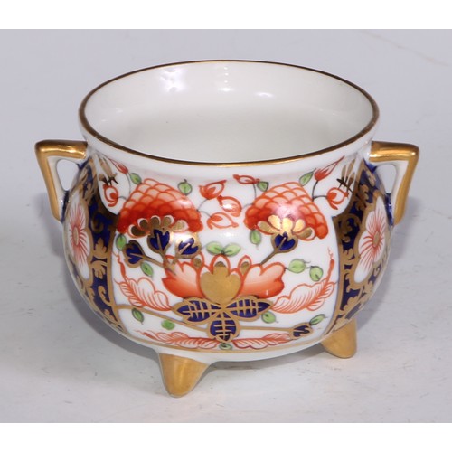 622 - A Royal Crown Derby 6299 pattern miniature toy fish kettle, 7cm wide, printed marks; other miniature... 