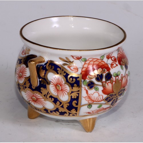 622 - A Royal Crown Derby 6299 pattern miniature toy fish kettle, 7cm wide, printed marks; other miniature... 