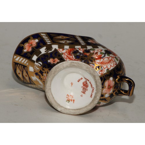 622 - A Royal Crown Derby 6299 pattern miniature toy fish kettle, 7cm wide, printed marks; other miniature... 