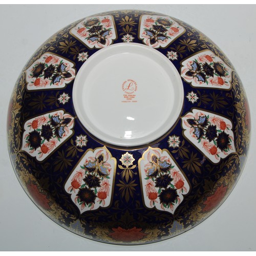 575 - A Lynton Porcelain Company Hamilton Imari bowl, 34cm diam, printed mark; a hexagonal vase, 33cm high... 