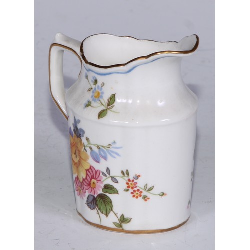 651 - A Royal Crown Derby Posies pattern flared vase, 14cm diam, printed mar; dressing table boxes; milk j... 