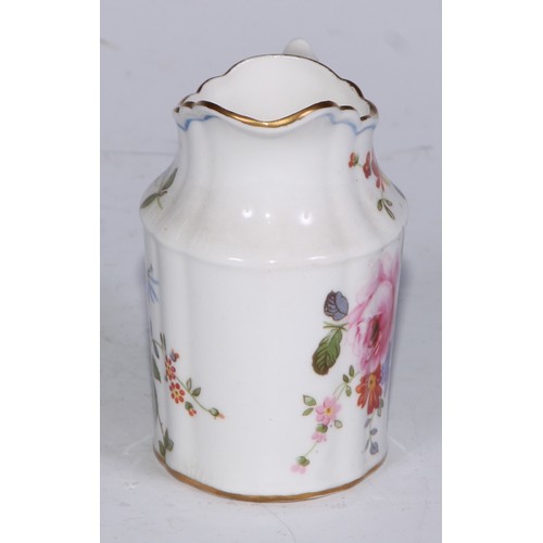 651 - A Royal Crown Derby Posies pattern flared vase, 14cm diam, printed mar; dressing table boxes; milk j... 