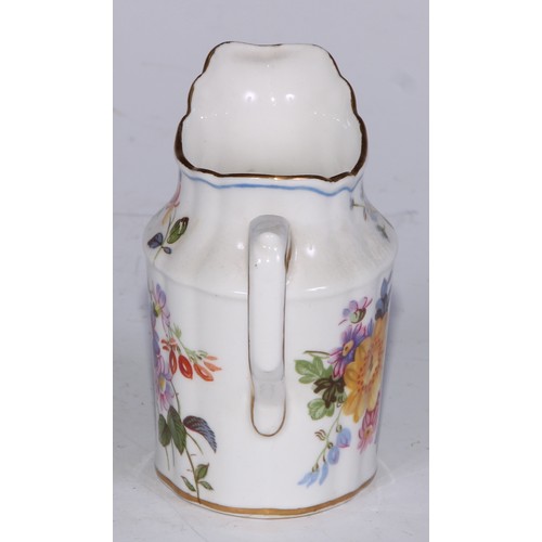 651 - A Royal Crown Derby Posies pattern flared vase, 14cm diam, printed mar; dressing table boxes; milk j... 