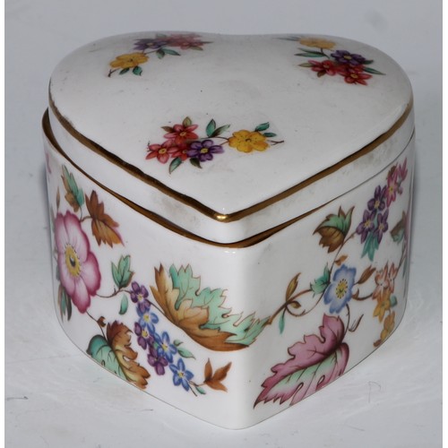 651 - A Royal Crown Derby Posies pattern flared vase, 14cm diam, printed mar; dressing table boxes; milk j... 