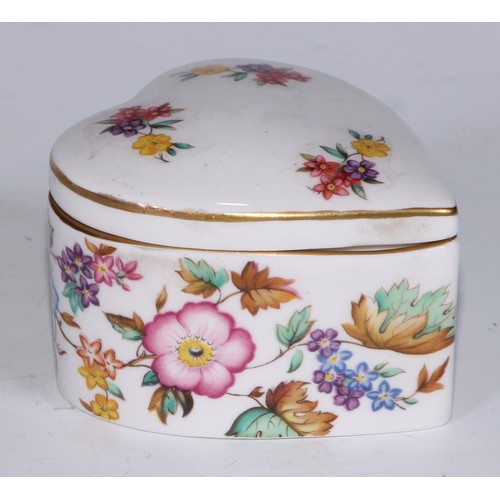 651 - A Royal Crown Derby Posies pattern flared vase, 14cm diam, printed mar; dressing table boxes; milk j... 