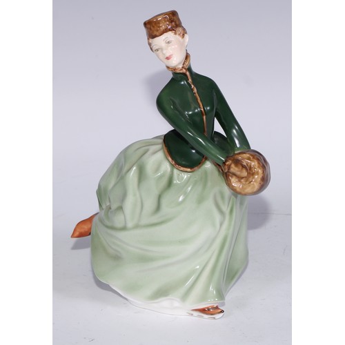 749 - A Royal Doulton figure, Grace, HN2318, 19.5cm, green printed marks; others, including Adrienne, Shar... 