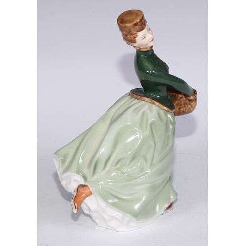 749 - A Royal Doulton figure, Grace, HN2318, 19.5cm, green printed marks; others, including Adrienne, Shar... 