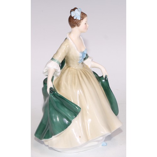 749 - A Royal Doulton figure, Grace, HN2318, 19.5cm, green printed marks; others, including Adrienne, Shar... 