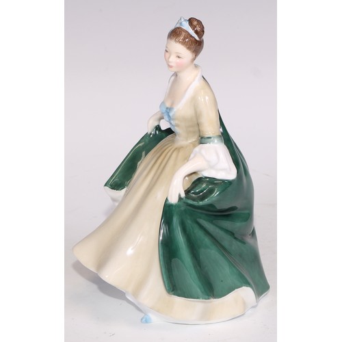 749 - A Royal Doulton figure, Grace, HN2318, 19.5cm, green printed marks; others, including Adrienne, Shar... 