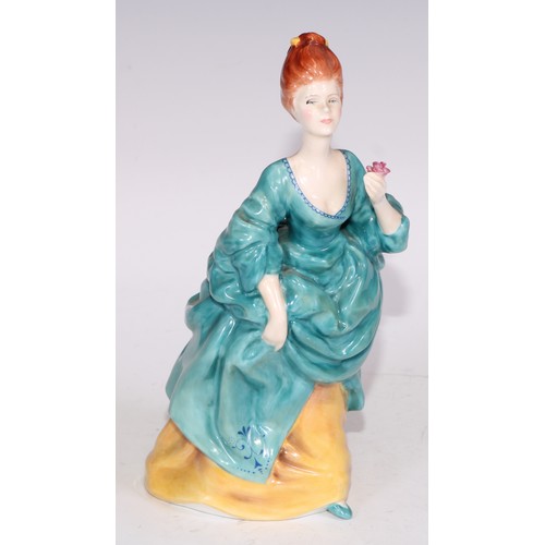 749 - A Royal Doulton figure, Grace, HN2318, 19.5cm, green printed marks; others, including Adrienne, Shar... 