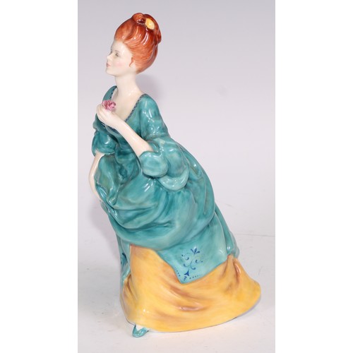 749 - A Royal Doulton figure, Grace, HN2318, 19.5cm, green printed marks; others, including Adrienne, Shar... 