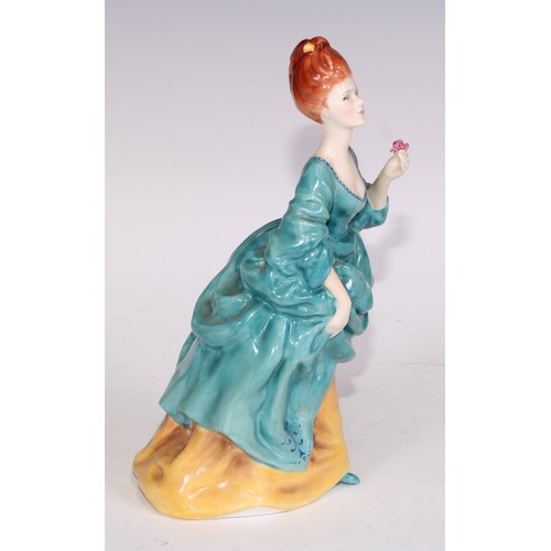 749 - A Royal Doulton figure, Grace, HN2318, 19.5cm, green printed marks; others, including Adrienne, Shar... 