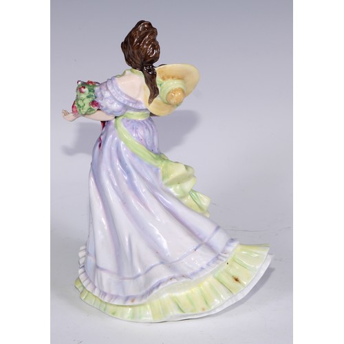 749 - A Royal Doulton figure, Grace, HN2318, 19.5cm, green printed marks; others, including Adrienne, Shar... 