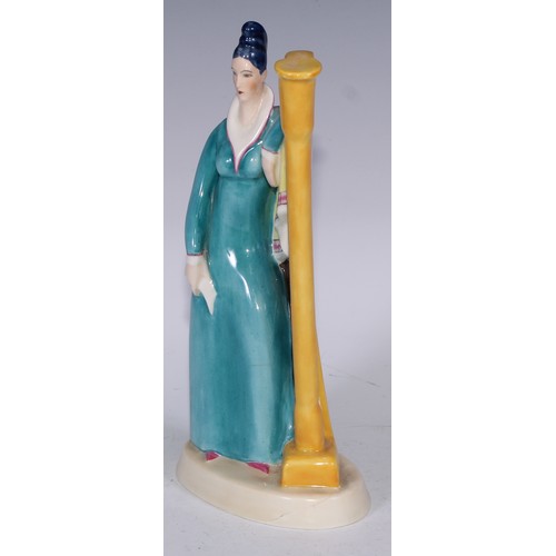 756 - A Royal Worcester figure, The Harpist, modelled by Ethelwyn Baker, 22cm high, printed and painted ma... 