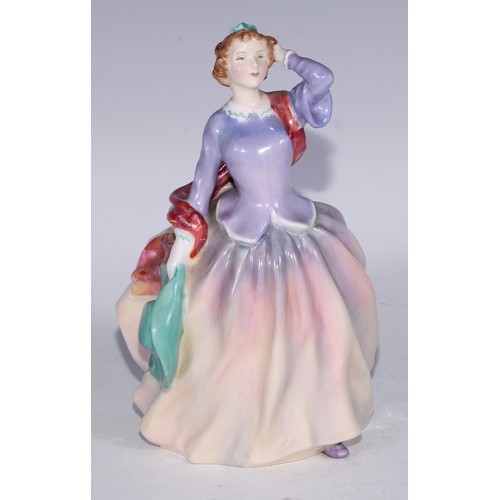 752 - A Royal Doulton figure, Polly Peachum, Beggars Opera, HN549, 11.5cm high, printed and painted marks;... 