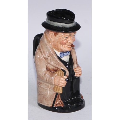 754 - A Royal Doulton figure, The Auctioneer, HN2988, 22.5cm high, printed mark; another, Fat Boy; others,... 