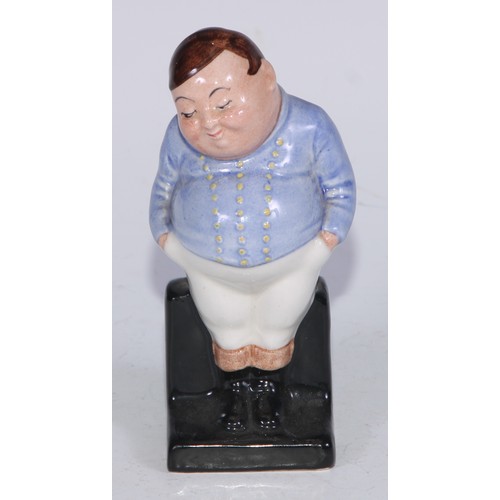 754 - A Royal Doulton figure, The Auctioneer, HN2988, 22.5cm high, printed mark; another, Fat Boy; others,... 