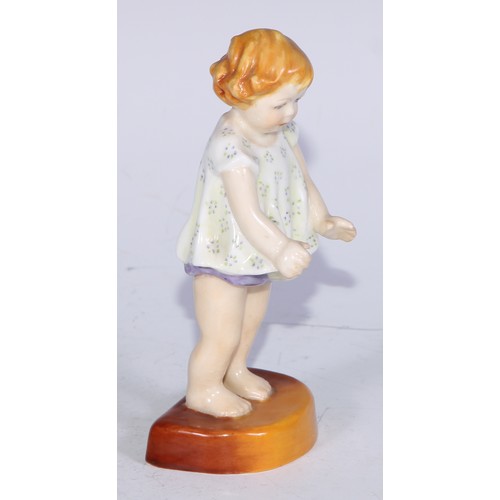 755 - A Royal Worcester figure, November, modelled by Freda Doughty, model no. 3418, printed marks; Friday... 