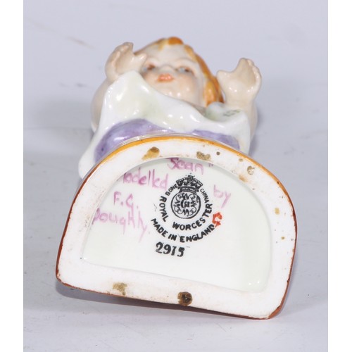 755 - A Royal Worcester figure, November, modelled by Freda Doughty, model no. 3418, printed marks; Friday... 