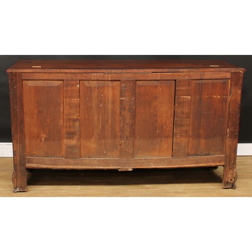 419 - A George III mahogany Lancashire chest, hinged top above an arrangement of drawers, the upper three ... 