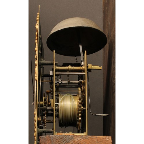 368 - A John Whitehurst longcase clock movement, 30.5cm square brass dial inscribed Jno Whithurst (sic), C... 