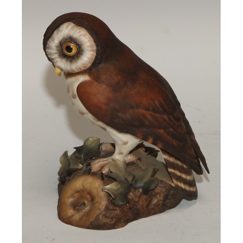 641 - A Royal Crown Derby model of an owl, printed mark; another, woodpecker; others (6)