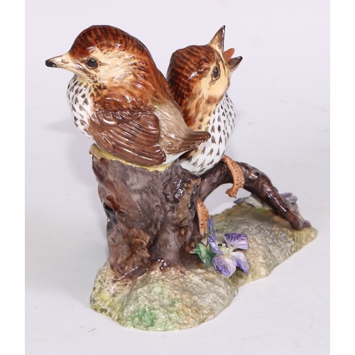 641 - A Royal Crown Derby model of an owl, printed mark; another, woodpecker; others (6)