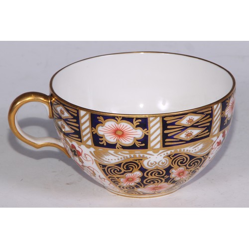 618 - A Royal Crown Derby 2451 pattern fluted part tea service, printed marks; etc