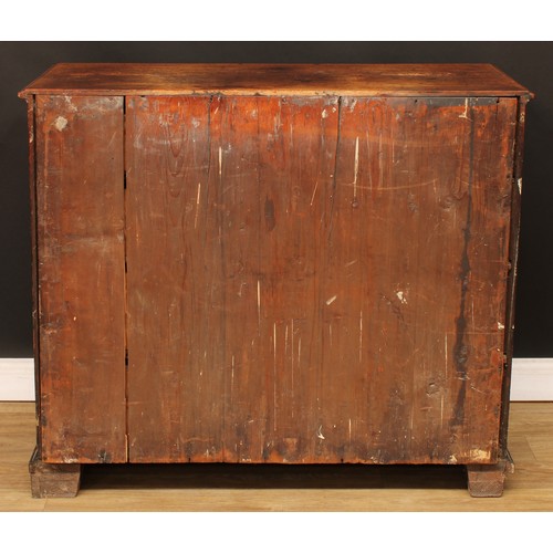 417 - A George III mahogany chest, rectangular top with moulded edge above three short and three long grad... 