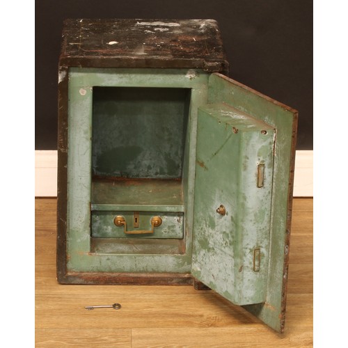 491 - A Victorian safe, by C.H. Wilson & Co, Birmingham, 51cm high, 35.5cm wide, 37.5cm deep