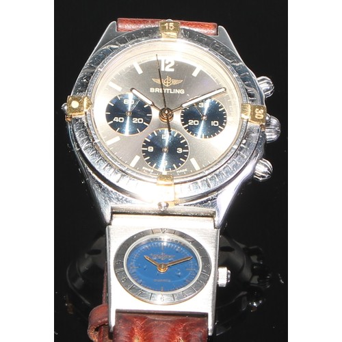 88 - Breitling - a stainless steel chronograph wristwatch, signed Breitling, (calibre 1873) lever movemen... 