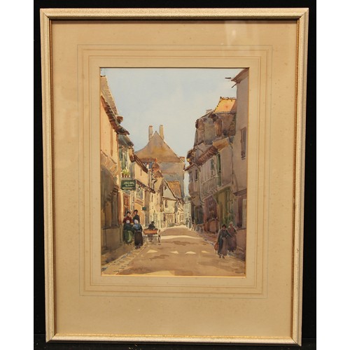 445 - A**C**Leroy (early 20th century)
A Close in Winchester
inscribed to verso, watercolour, 34cm x 24cm