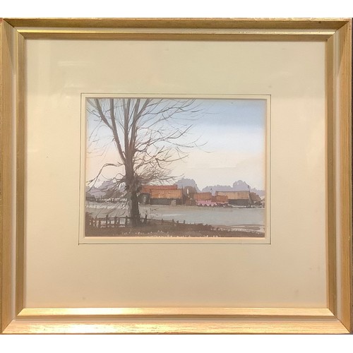 551 - Len Hubbard (20th century)
Nottingham Farm
signed, watercolour, 13cm x 16.5cm;  F Burrows Smith, a p... 