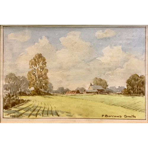 551 - Len Hubbard (20th century)
Nottingham Farm
signed, watercolour, 13cm x 16.5cm;  F Burrows Smith, a p... 