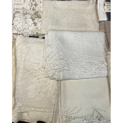 444 - Linen and Lace - table clothes, doylies, etc