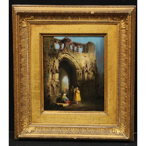 436 - Continental School (19th century)
Amongst the Ruins
oil on board, 24cm x 19cm