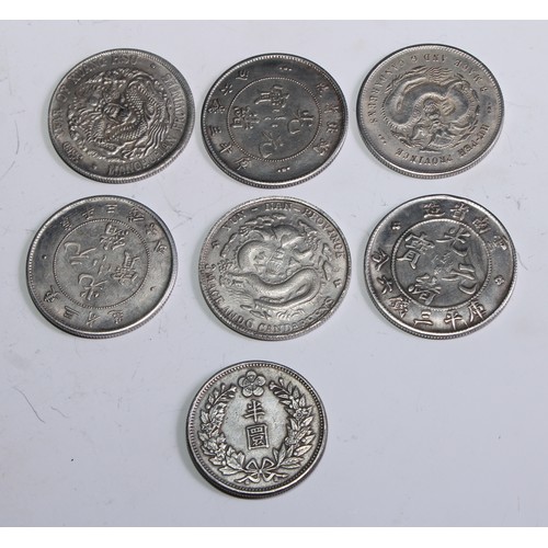 277 - Coins - a Chinese set, Manchurian Provinces [6]; another, half won (7)