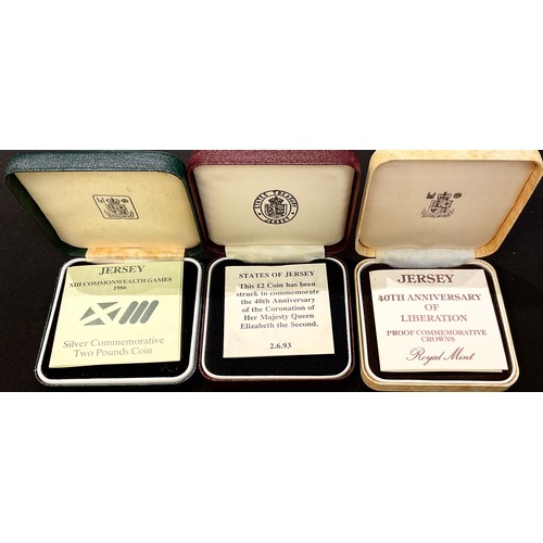 278 - Coins - a Coinage of Belize Collector's Solid Sterling Silver Proof Set; another, 1972 Jersey Royal ... 