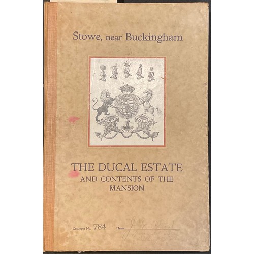 414 - Sale Catalogue - Messrs. Jackson Stops:~ Stowe, near Buckingham: The Ducal Estate and Contents of th... 