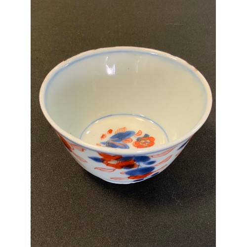 187 - A Chinese Imari tea bowl, 7.2cm diameter;  Geisha Decoupage etc