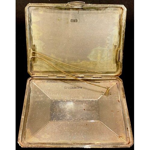 95 - A silver cigarette case, Birmingham 1936, 167g