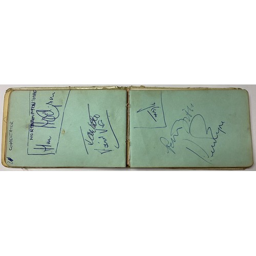 376 - An autograph album late 1960s/early 1970s - cricket and football; including Lancashire CCC, Gooch, F... 