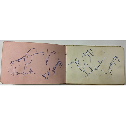 376 - An autograph album late 1960s/early 1970s - cricket and football; including Lancashire CCC, Gooch, F... 