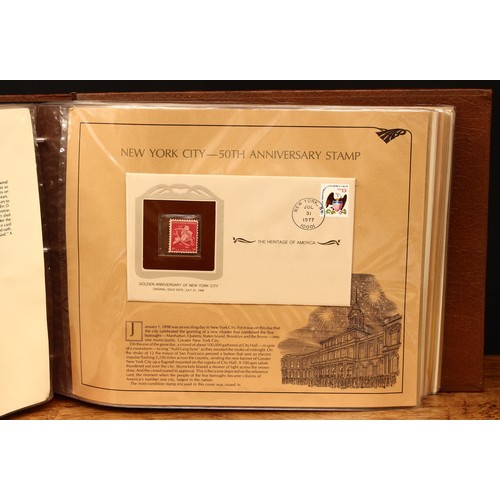 577 - Stamps - The Heritage of America stamp collection, 50 covers and UMM stamps housed in a beautifully ... 