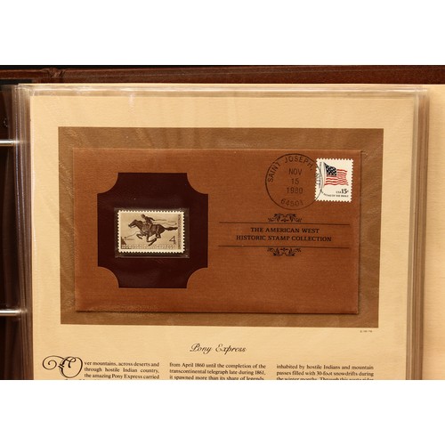 578 - Stamps - The American West Historic Stamp collection, 50 covers and UMM stamps housed in a beautiful... 