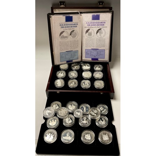 576 - A set of thirty six silver proof coins, MDM The Crown Collections, HM Queen Elizabeth The Queen Moth... 