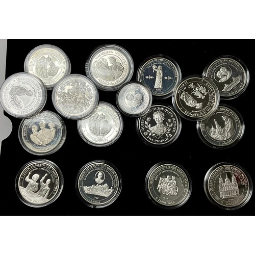 576 - A set of thirty six silver proof coins, MDM The Crown Collections, HM Queen Elizabeth The Queen Moth... 