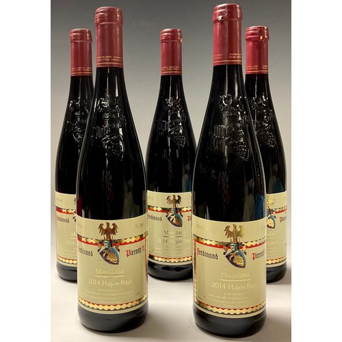 582 - Wine - a bottle of Ferdinand Pieroth Mundana 2014 Hajos-Baja, Blaufrankisch, 9,5%vol, 750ml; four ot... 